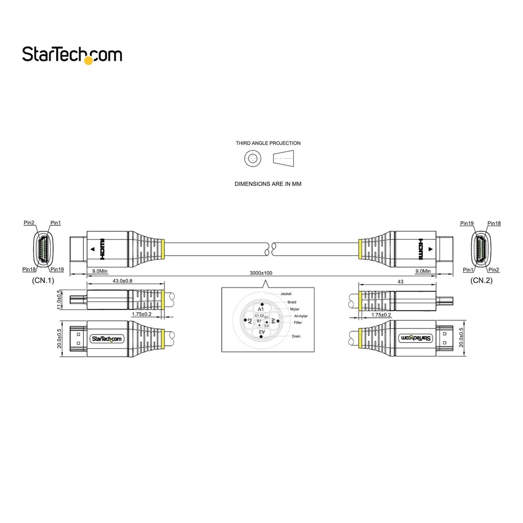 STARTECH.COM HDMM21V3M