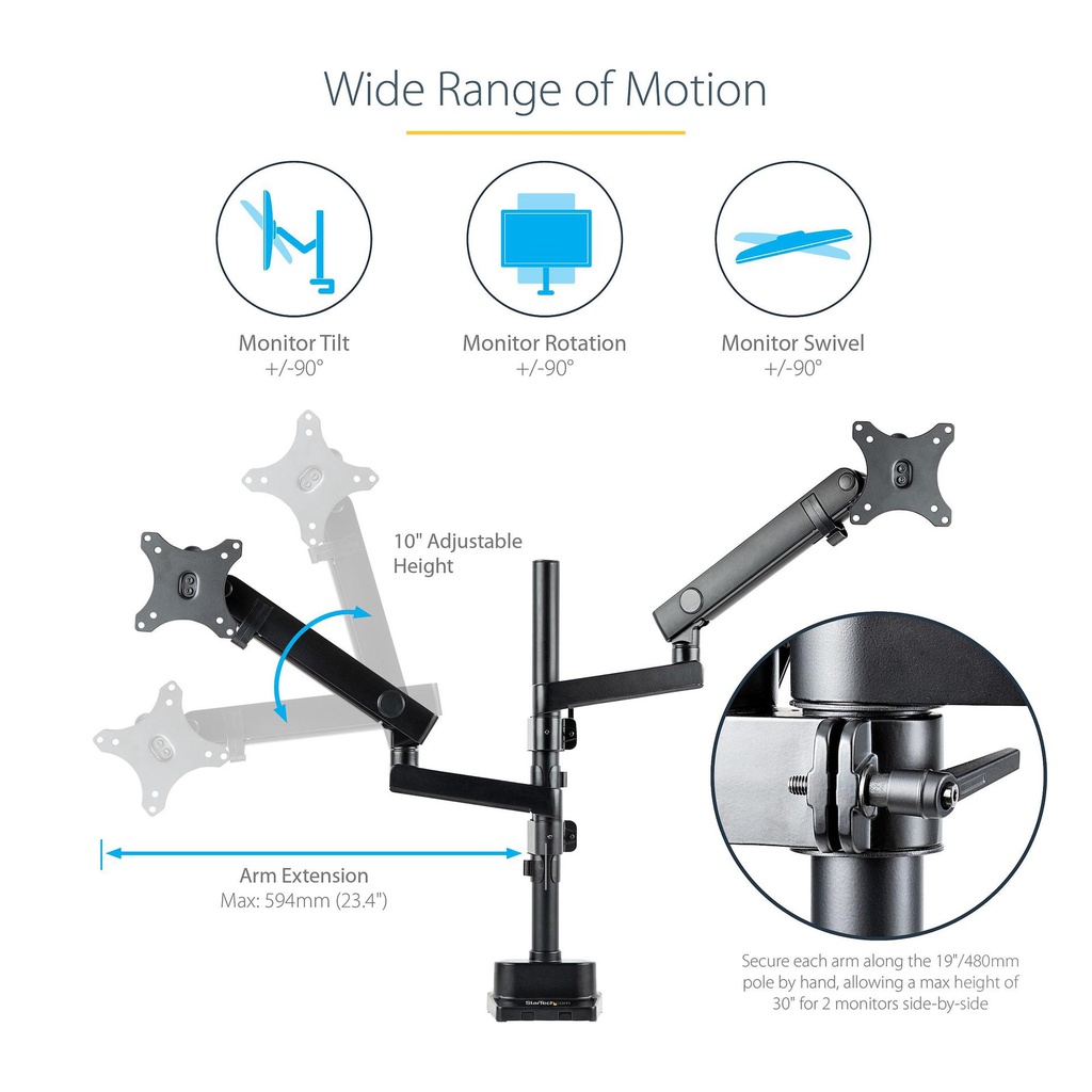 STARTECH.COM ARMDUALPIVOT