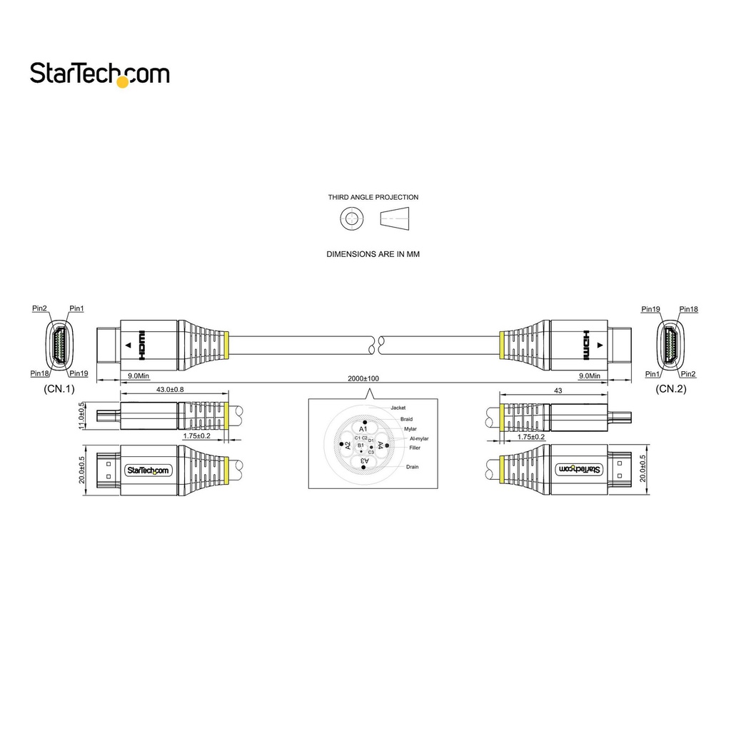 STARTECH.COM HDMM21V2M