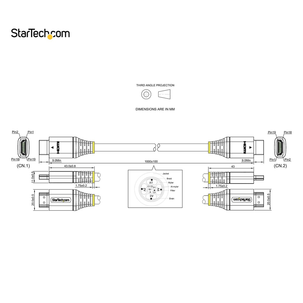 STARTECH.COM HDMM21V1M