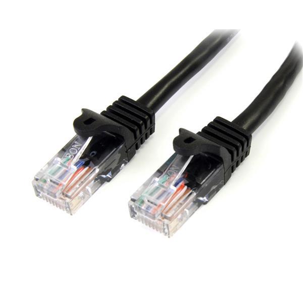 StarTech.com Cat5e patch cable with snagless RJ45 connectors – 6 ft, black