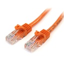 StarTech.com Cat5e patch cable with snagless RJ45 connectors – 6 ft, orange