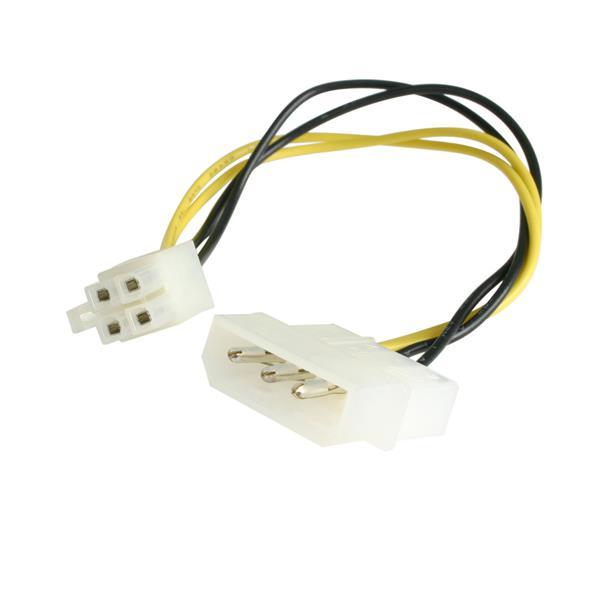 StarTech.com LP4P4ADAP, 0,152 m, Molex (4-pin), ATX (4-pin), Mâle, Mâle, Droit