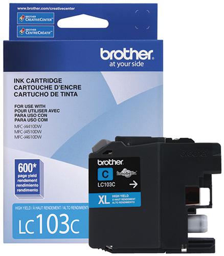 Brother LC103C, Rendement élevé (XL), 1 pièce(s) (LC103CS)