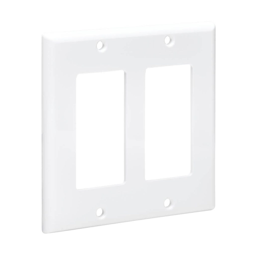 Tripp Lite Double-Gang Faceplate, Decora Style - Vertical, White (N042D-200-WH)