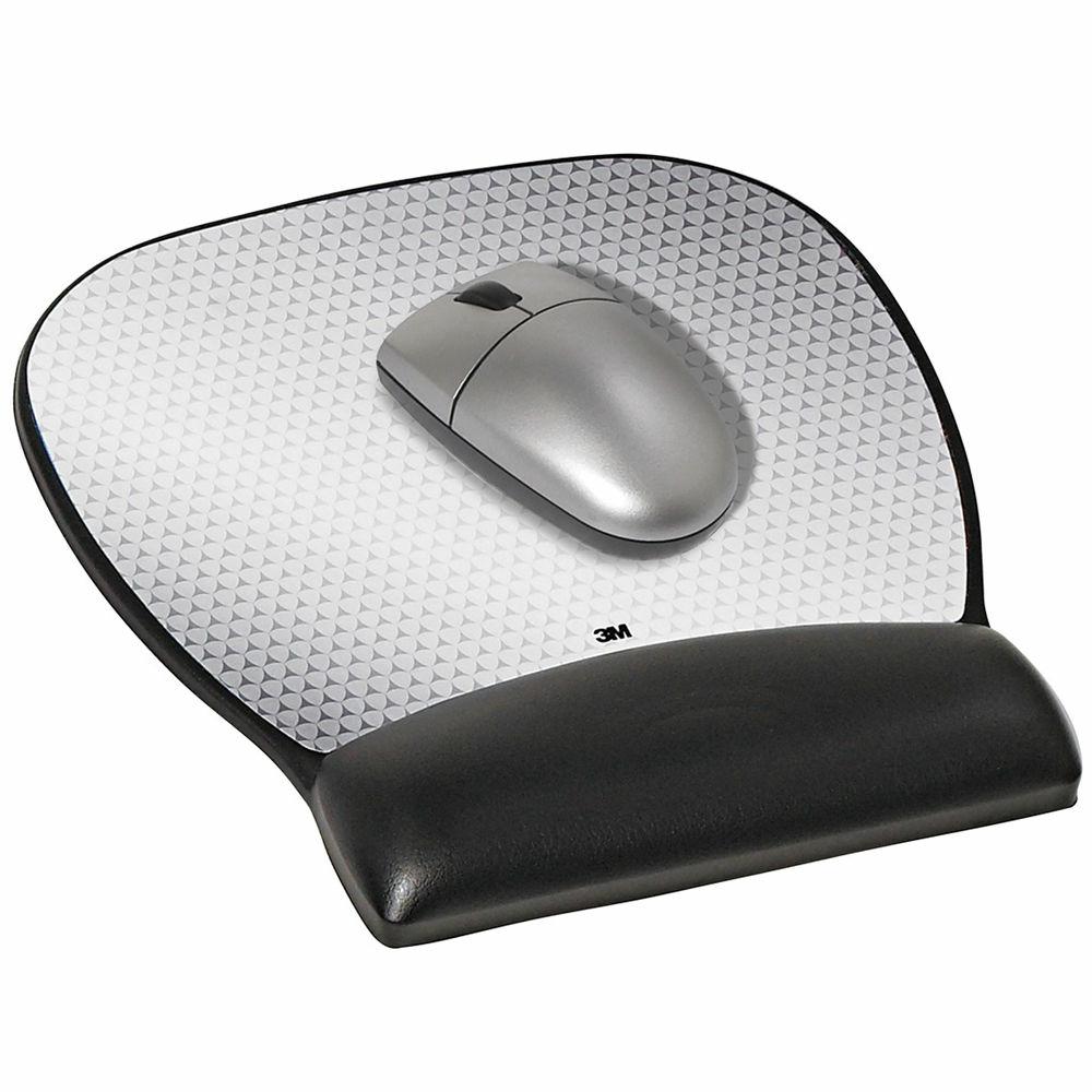 3M Foam, Black/Silver, Wrist Rest, Anti-bacterial (MW310LE)