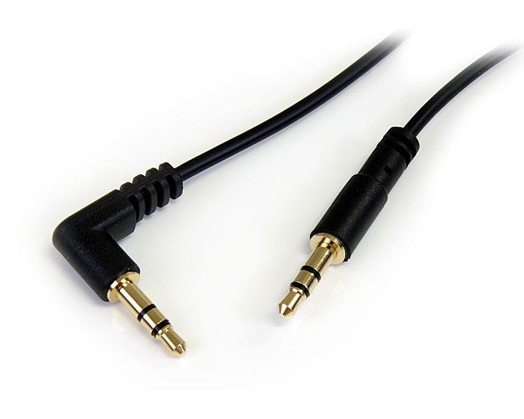 StarTech.com 6 ft Slim 3.5mm to Right Angle Stereo Audio Cable - M/M