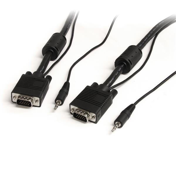 StarTech.com 15 ft Coax High Resolution Monitor VGA Cable with Audio HD15 M/M