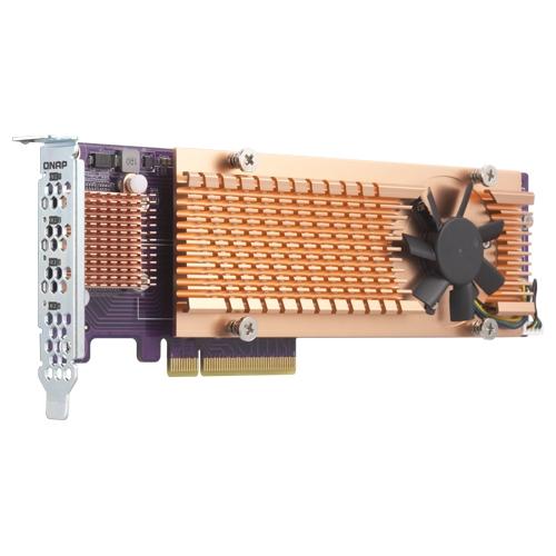 QNAP QM2-4P-384, PCIe, PCIe, PCIe 3.0, Active, 1 fan(s), 68.9 mm