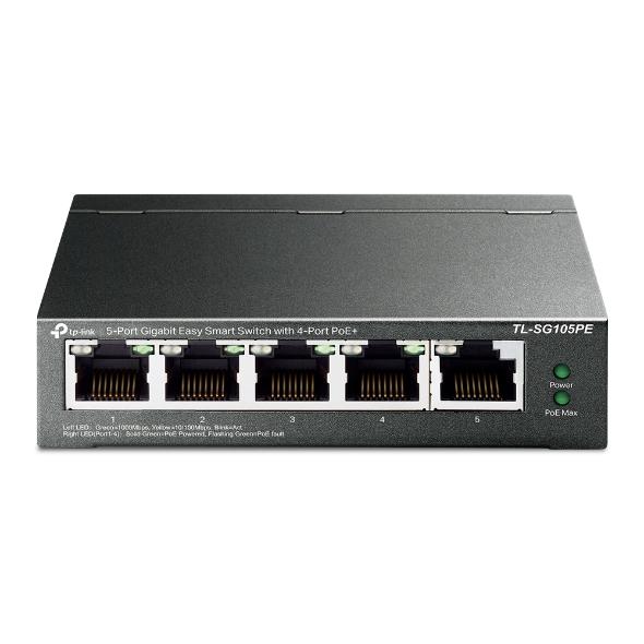 TP-Link 5x 1G RJ-45, PoE, 10 Gbps, 7.44 Mpps, VLAN, QoS, 99.8x98x25 mm