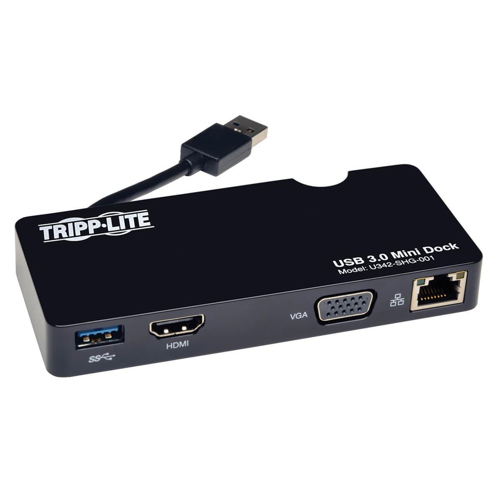 Tripp Lite Mini station d'accueil USB 3.0 SuperSpeed HDMI/VGA, GbE