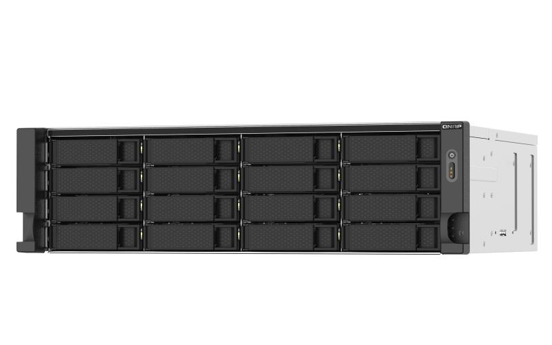 QNAP TS-1673AU-RP-16G, NAS, Rack (3U), Ryzen Embedded, V1500B, Black, Grey