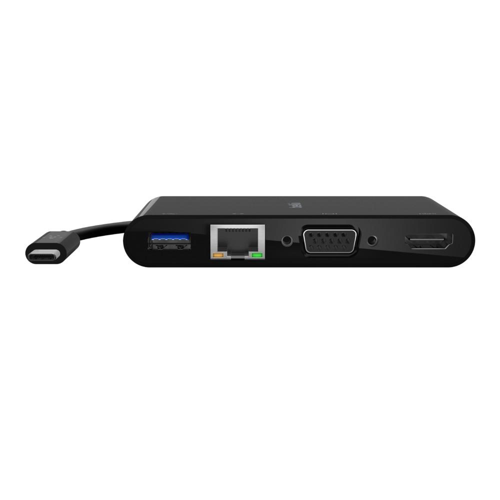 Belkin USB-C, Gigabit Ethernet, USB-A, VGA, HDMI, black (AVC005BK-BL)