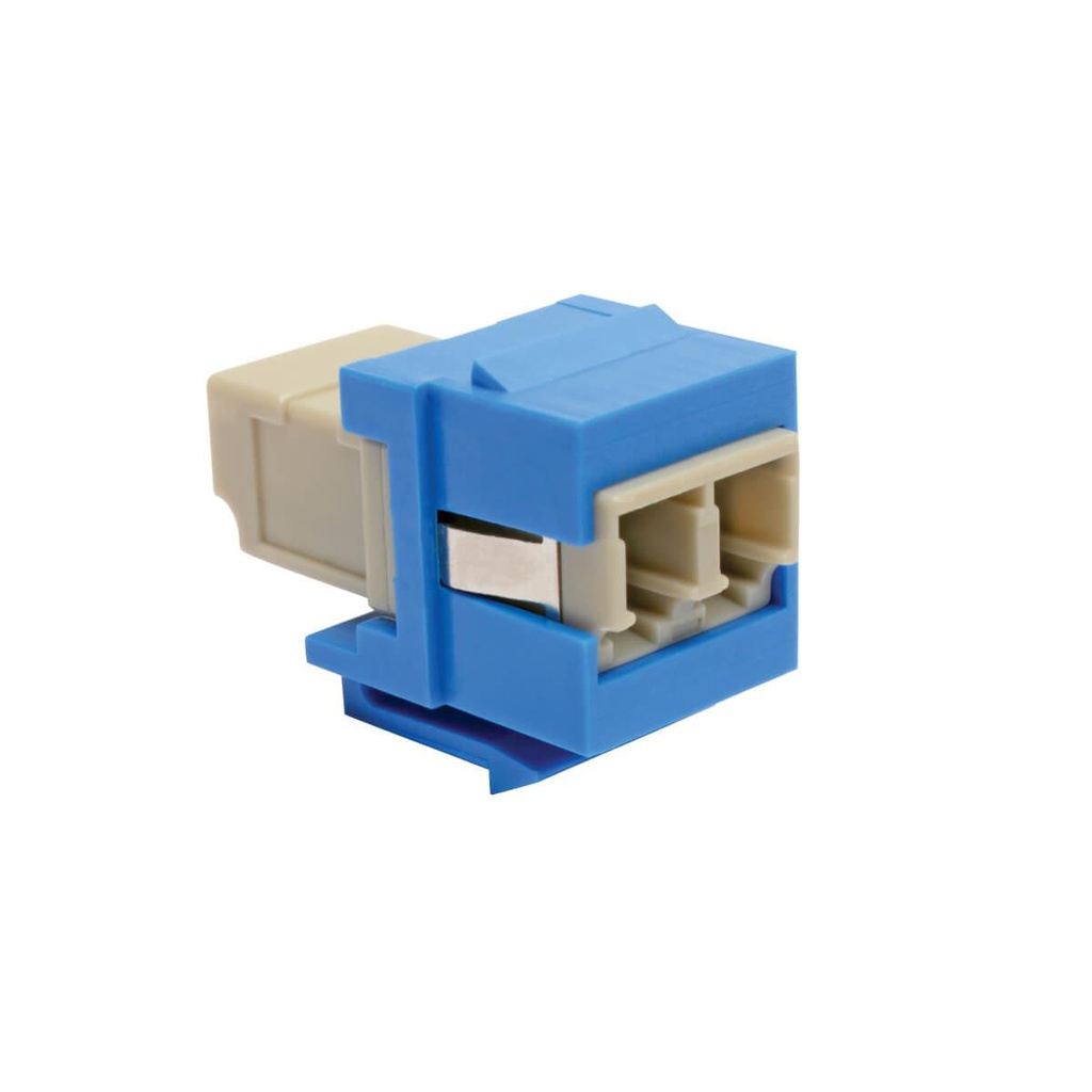 Tripp Lite Duplex Multimode Fiber Coupler, Keystone Jack - LC to LC, Blue