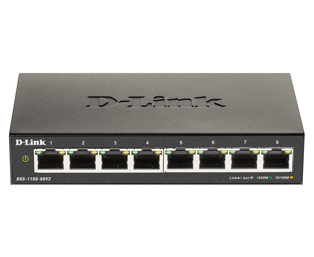 D-Link 8-Port Gigabit Smart Managed Switch, 16 Gbps, Auto MDI/MDIX