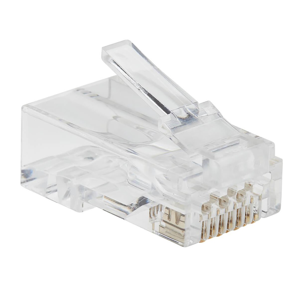 Tripp Lite Cat6 RJ45 Pass-Through UTP Modular Plug, 100 Pack (N232-100-UTP)