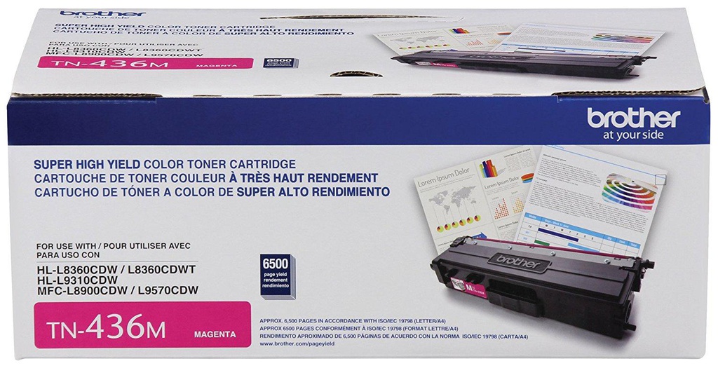 Brother TN-436M, 6500 pages, Magenta, 1 pièce(s) (TN436M)