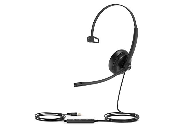 Yealink Mono, 93 dB SPL, 32 Ω, USB, UC, coussinets d'oreille en cuir