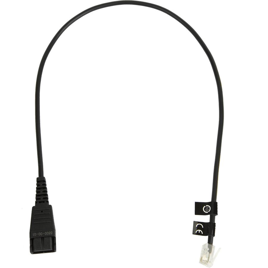 Jabra QD to Modular RJ extension cord (8800-00-01)