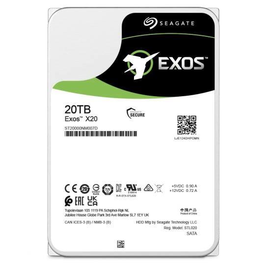 Seagate 20 TB, SATA III, 6 Gb/s, 26.1x101.85x147 mm (ST20000NM007D)