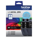 Brother High-yield Ink, 2 Pack Black, Yields approx. 500 pages/cartridge