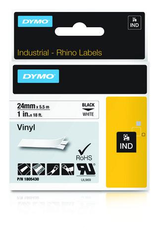 DYMO Étiquettes en vinyle IND, 24mm x 5.5m (1805430)