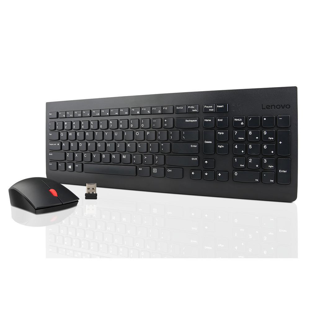 Lenovo Ensemble clavier et souris sans fil Essential, canadien-français, noir