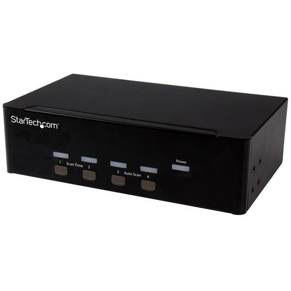 StarTech.com 4-port KVM Switch with Dual VGA and 2-port USB Hub - USB 2.0