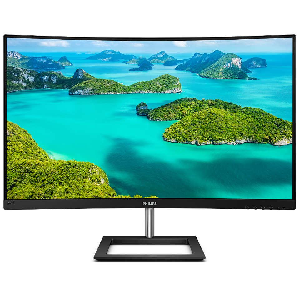 Philips Moniteur LCD incurvé Full HD E-line 27&quot; (68,6 cm) (272E1CA)