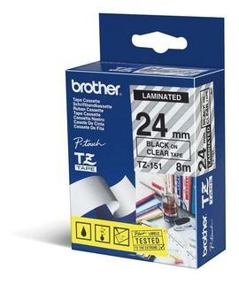 Brother TZE-151, TZ, Noir, 8 m, 1,2 cm (TZE151)