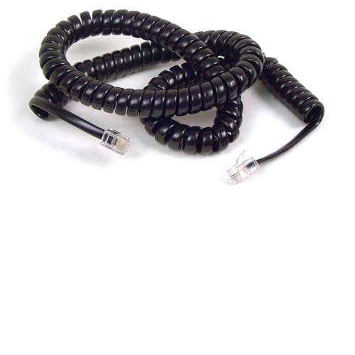 Belkin Coiled Telephone Handset Cord, 25 feet (7.6m), Black (F8V101-25-BK)