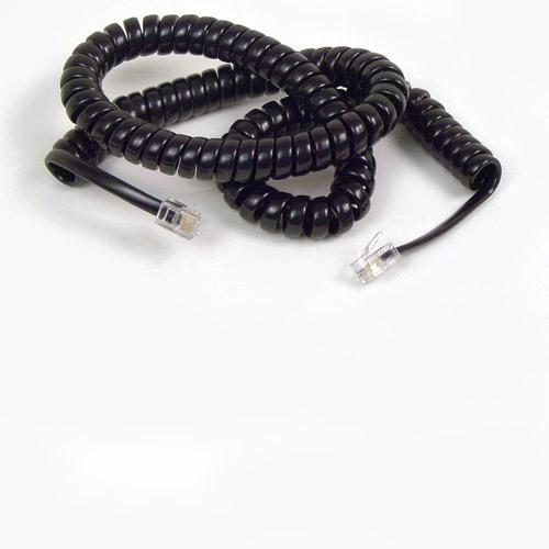 Belkin Coiled Telephone Handset Cord, 12 feet (3.7m), Black (F8V101-12-BK)