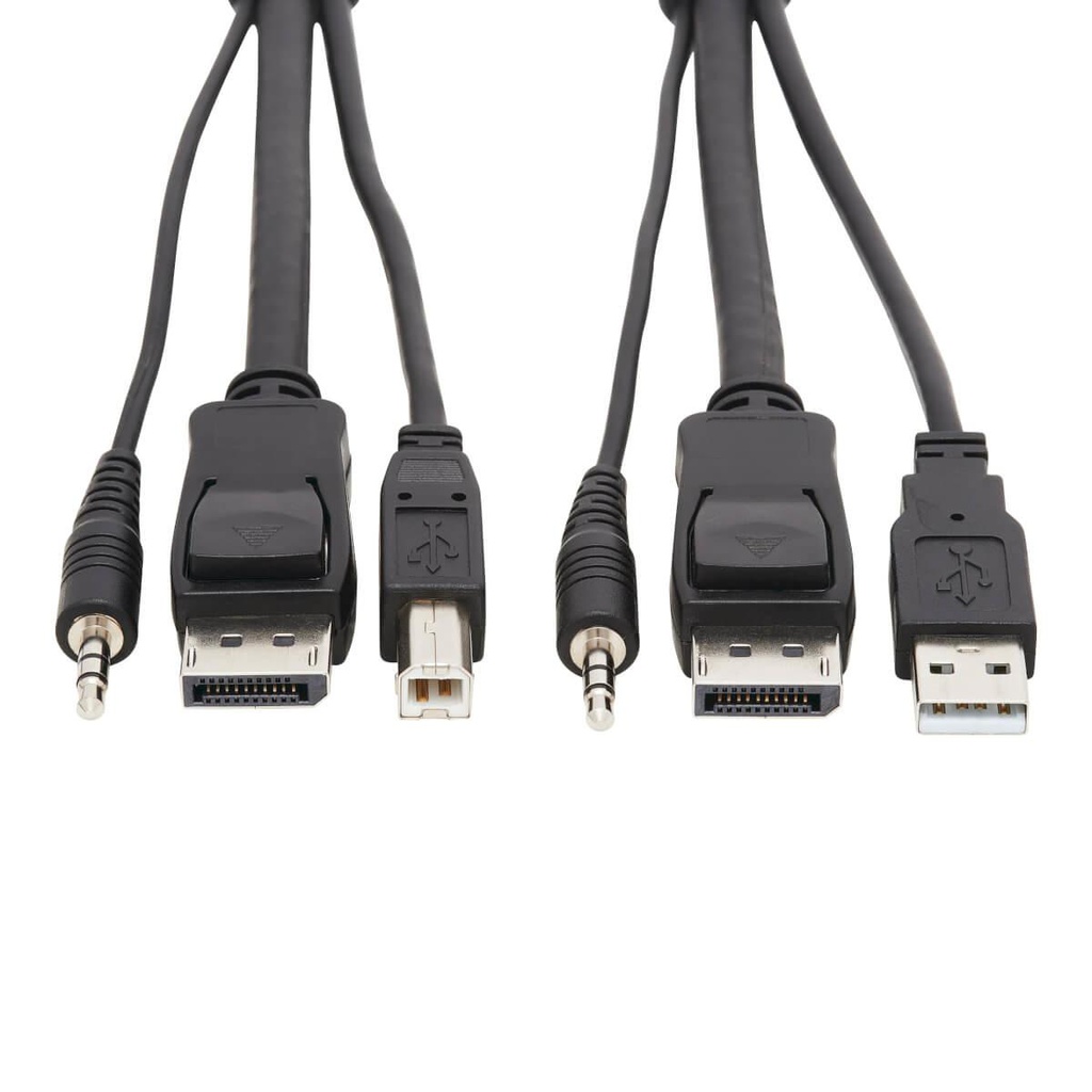 Tripp Lite P783-006, 1,83 m, DisplayPort, Noir, USB, Mâle, Mâle