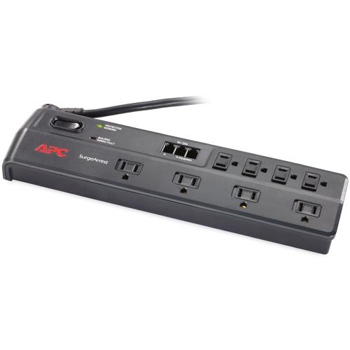 APC Home/Office SurgeArrest 8 Outlets with tel2/splitter jacks, 120V (P8T3)