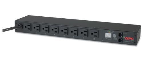 APC AP7800B, Metered, 1U, Black, 8 AC outlet(s), NEMA 5–15R, NEMA 5-15P