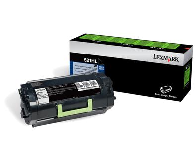 Lexmark 521HL, 25000 pages, Black, 1 pc(s) (52D1H0L)