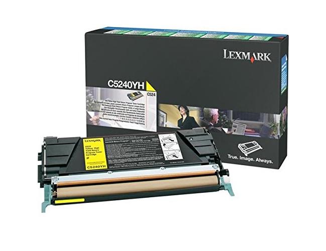 Lexmark C5240YH, 5000 pages, Cyan, Jaune