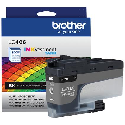 Brother LC406BKS, Rendement standard, 3000 pages, 1 pièce(s), Paquet unique