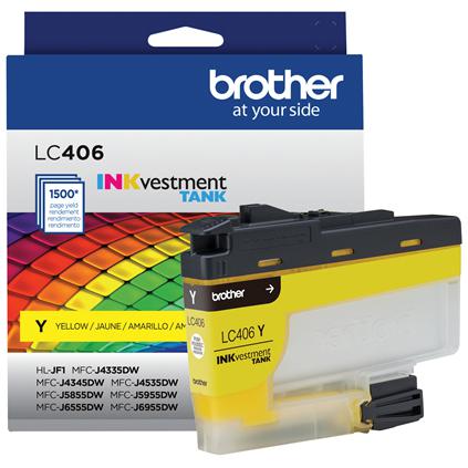 Brother LC406YS, Rendement standard, 1500 pages, 1 pièce(s), Paquet unique