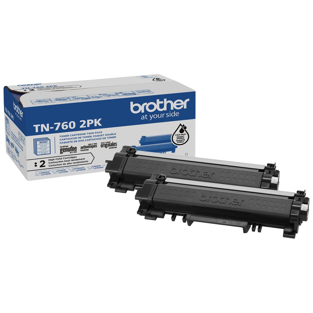 Brother TN-7602PK, 3000 pages, Noir, 2 pièce(s) (TN7602PK)