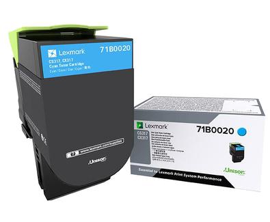 Lexmark 71B0020, Cyan, 1 pièce(s)