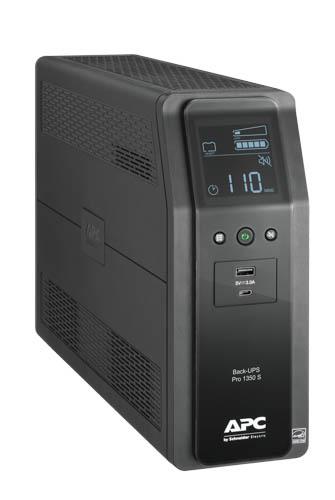 APC 810 W, 120 V, 60 Hz, 10x NEMA 5-15R, USB, LCD, 260x100x368 mm (BR1350MS)