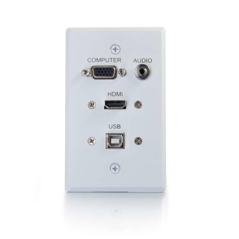 C2G 39706, HDMI, VGA, 3.5mm, USB, HDMI, VGA, 3.5mm, USB, White