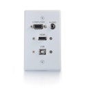 C2G 39706, HDMI, VGA, 3.5mm, USB, HDMI, VGA, 3.5mm, USB, Blanc