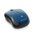 Verbatim 70239, Ambidextre, Blue LED, Bluetooth, 1600 DPI, Noir, Bleu