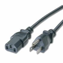 C2G Universal Power Cord, Black 6ft (03130)