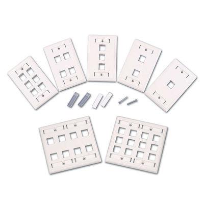 C2G 1-Port Multimedia Keystone Wall Plate - White (03410)