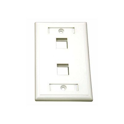 C2G 2-Port Multimedia Keystone Wall Plate - White (03411)