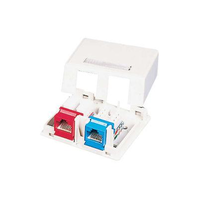 C2G Keystone Jack Surface Mount Box 2-Port White (03833)