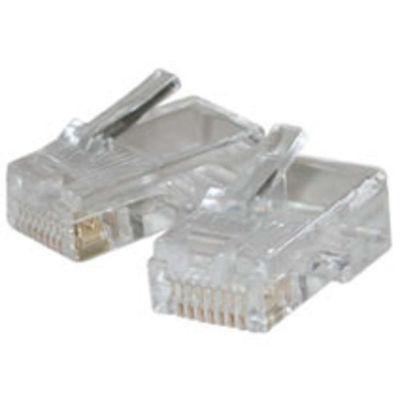 C2G RJ45 Cat5 8x8 Modular Plug for Flat Stranded Cable 25pk (01939)